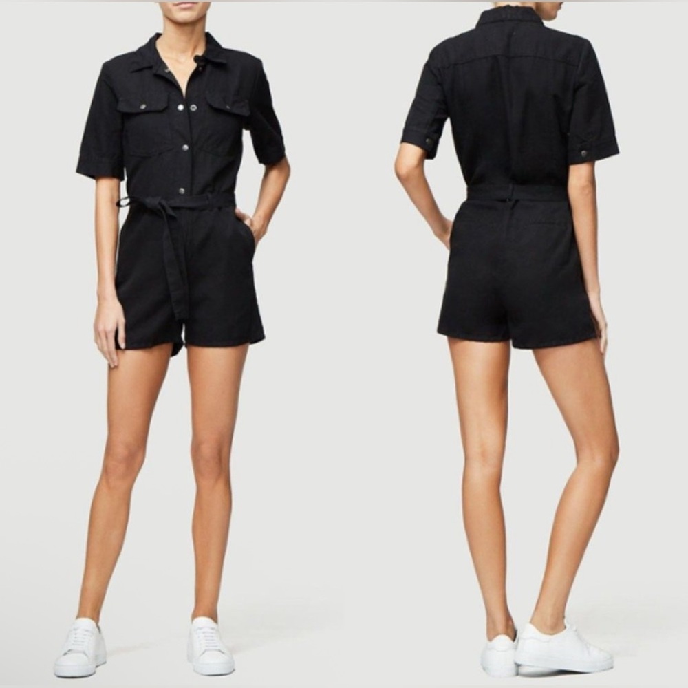 FRAME DENIM Belted Short Jumpsuit Size Large - Picture 12 of 17